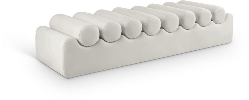 Meridian Furniture Rumble Cream Vegan Leather Bench