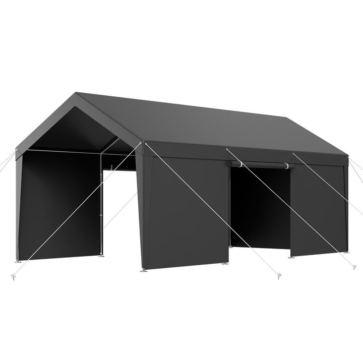 Portable Carport Canopy with Removable Sidewalls UV and Water Resistant Shelter