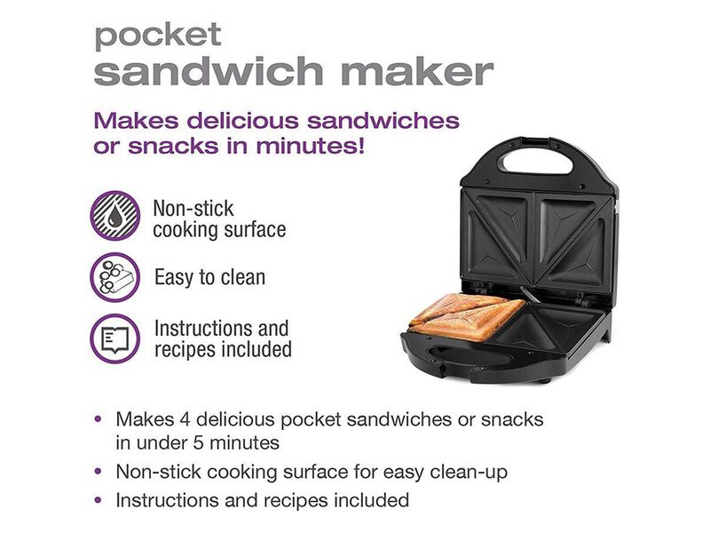 Salton SM1068BK Pocket Sandwich Maker Black