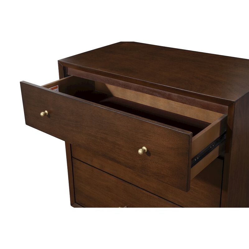 Alpine Furniture Flynn Mid Century Modern 3 Drawer Small Chest image number 3