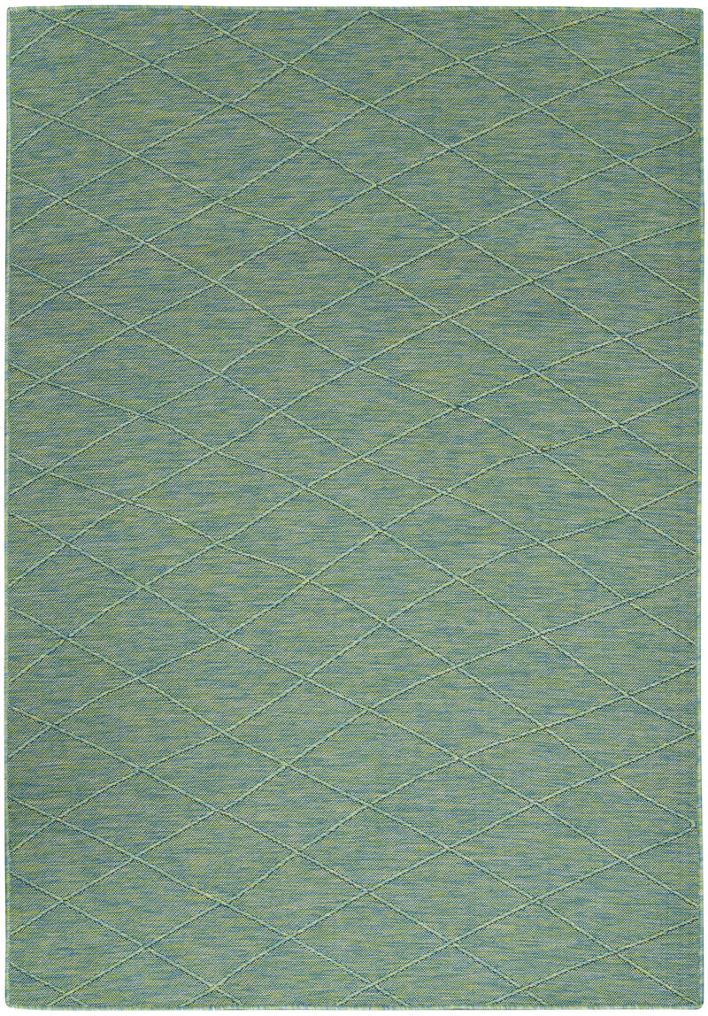 Washable Solutions WSL01 Blue/Green 4' x 6' Rug