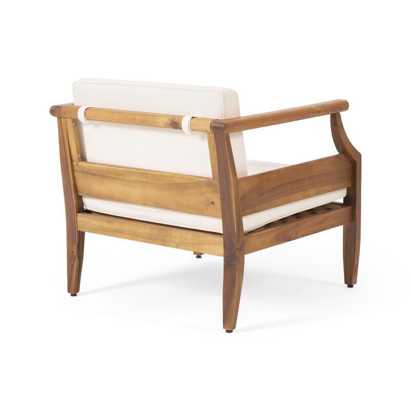 Merax Wooden Frame Club Chair for Indoor Outdoor