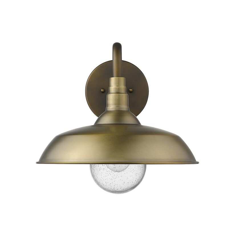 Hivvago Burry 1-Light Antique Brass Wall Light