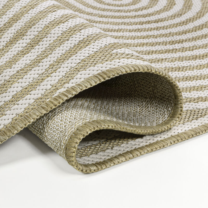 Margot Modern Geometric Arch Stripe Indoor/Outdoor Shaped Area Rug