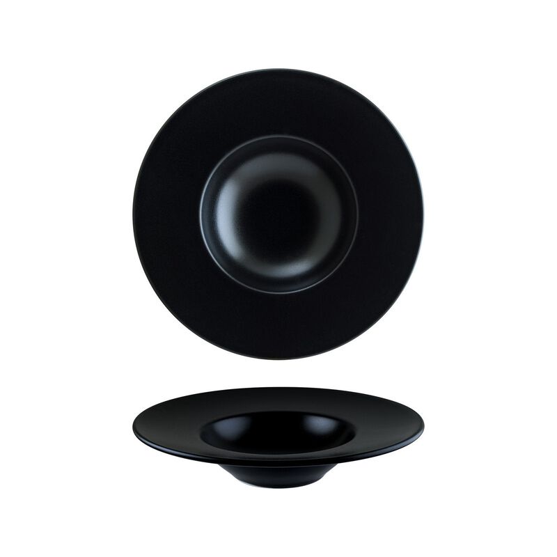 Notte dia.11" h:2.5" 14 oz. Round Black Vitrified Bowl (Set of 2) image number 4