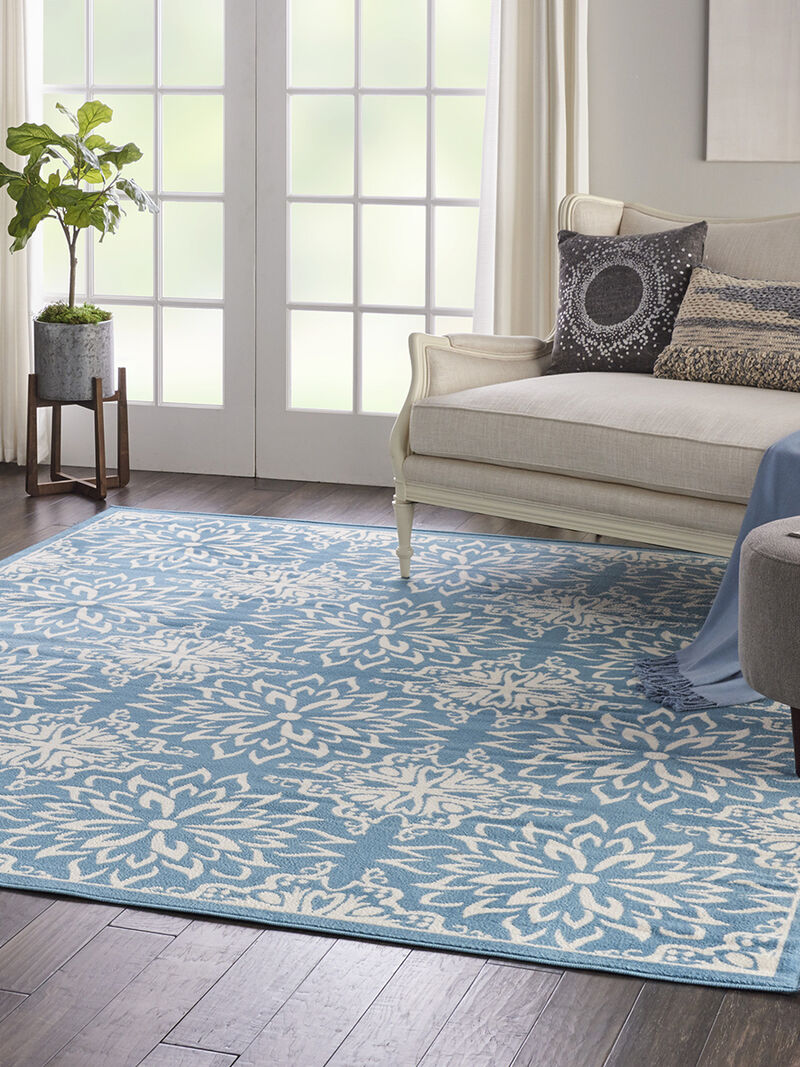 Jubilant JUB06 Ivory/Blue 7'10" x 9'10" Rug