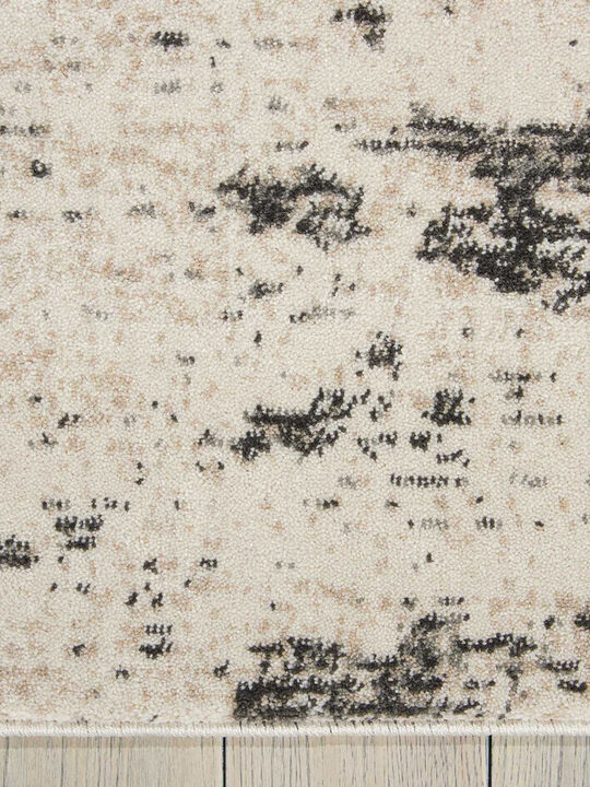 Maxell MAE07 Ivory/Gray 3'10" x Round Rug