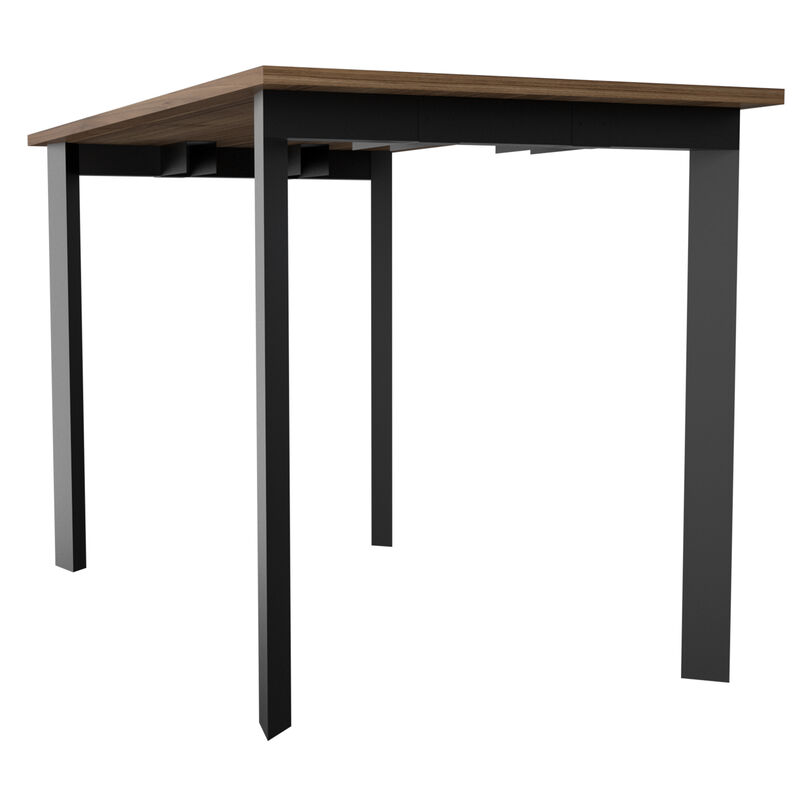 DEPOT E-SHOP Porto Writing Desk, Four Legs, Mahogany