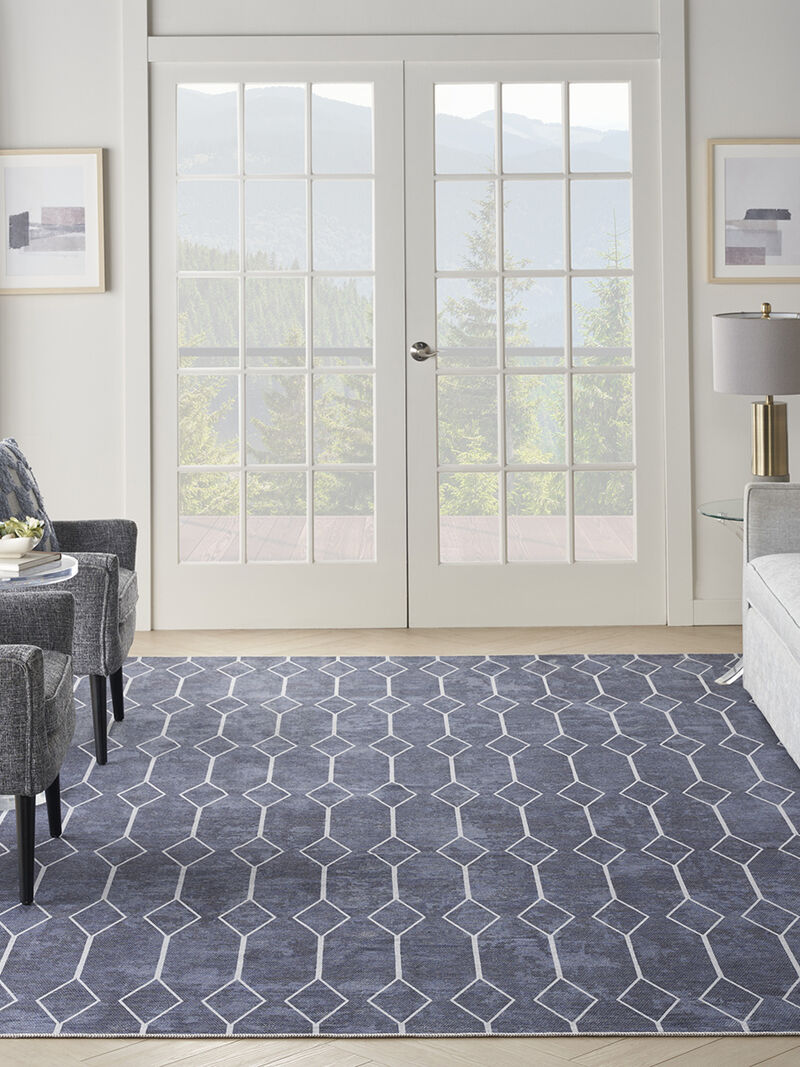 Machine Washable Series 1 SR107 Navy 9'2" x 12' Rug