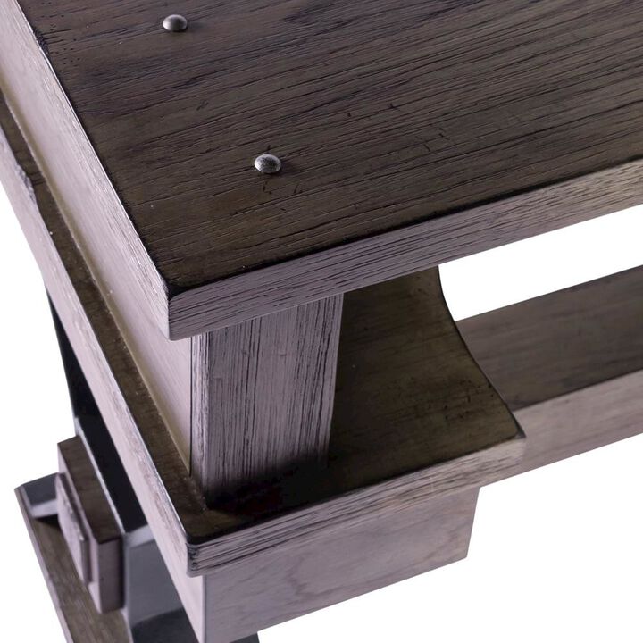 Starlight Canyon Home Brown Console Bar Table – Perfect for Behind Couch or Sofa with Storage