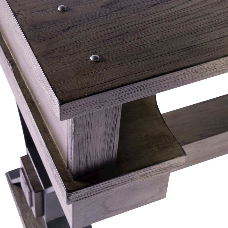 Starlight Canyon Home Brown Console Bar Table – Perfect for Behind Couch or Sofa with Storage