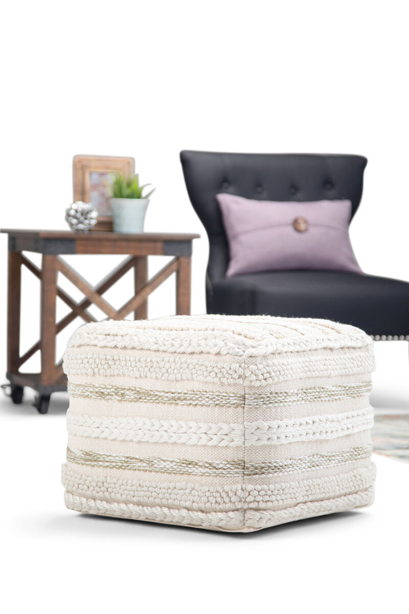 Simpli Home Sommer Square Pouf image number 3