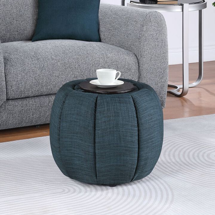 Convenience Concepts Designs4Comfort Daisy Storage Ottoman with Reversible Tray Lid