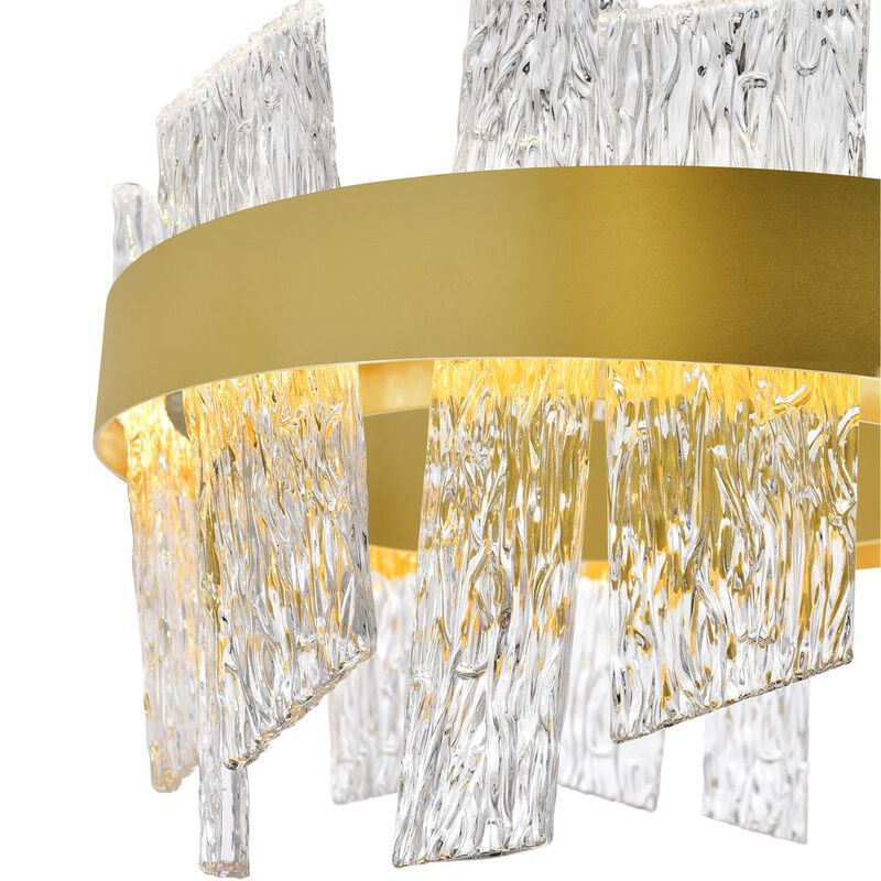 CWI Lighting Guadiana 24 in LED Satin Gold Chandelier