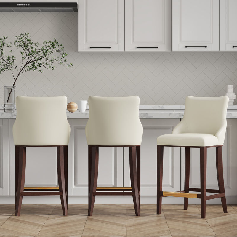 Shubert Ivory Barstools (Set of 3)