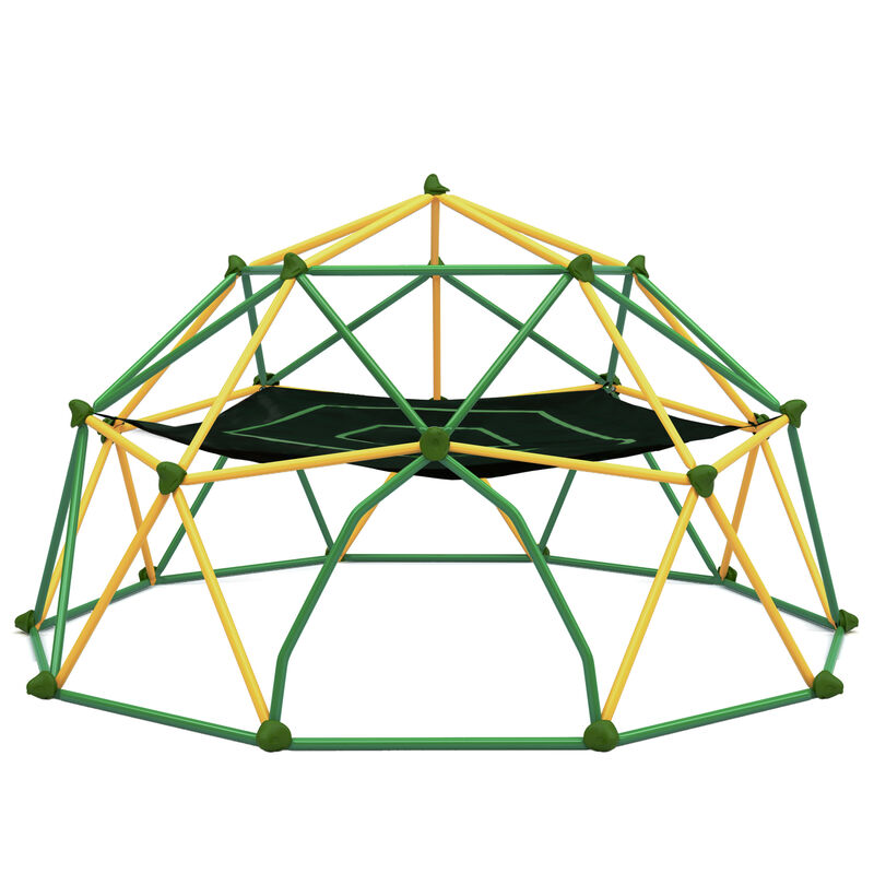 TATEUS 13ft Geometric Dome Climber Play Center, Kids Climbing Dome Tower with Hammock, Rust & UV Resistant Steel Supporting 1000 LBS image number 0