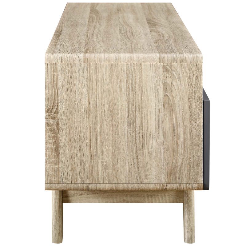 Modway Origin Mid-Century Modern 47 Inch TV Stand in Natural Gray image number 2