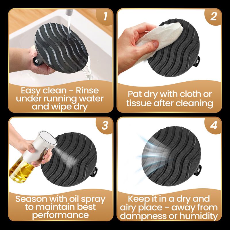 Smash Burger Press for Griddle, 2 lb Heavy Duty Burger Smasher Tool with Heat-Resistant Handle, Premium Cast Iron