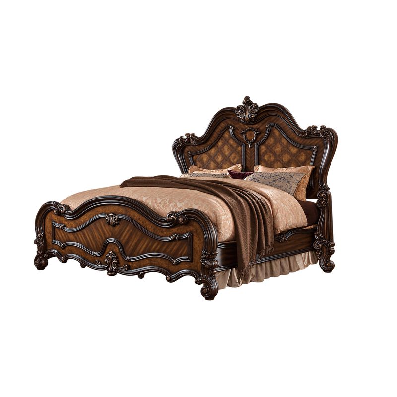 3pc King Bedroom Set, Brown, 2 Nightstands image number 2