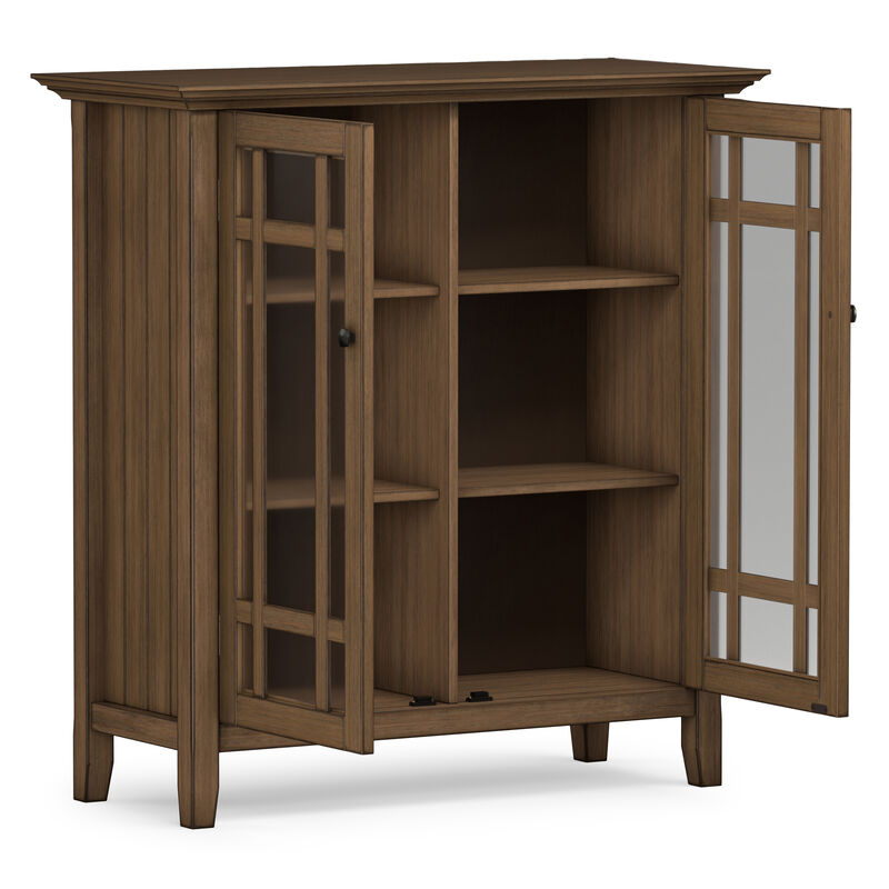 Bedford SOLID WOOD 39 inch Wide Transitional Medium Storage Cabinet in Rustic Natural Aged Brown image number 4