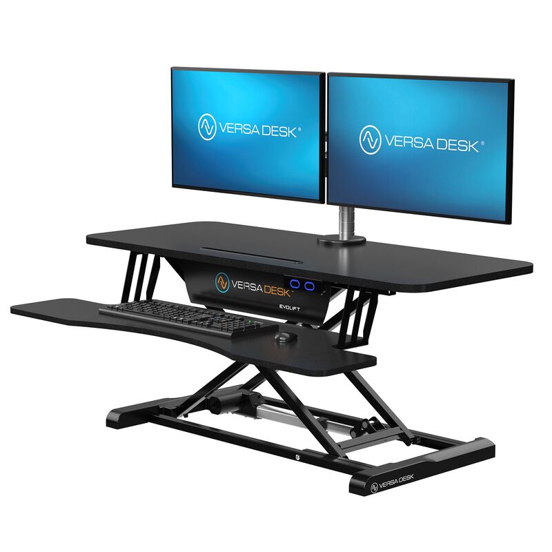 VersaDesk EvoLift 40"x24" Black Electric Standing Desk Converter, Height Adjustable Riser image number 0