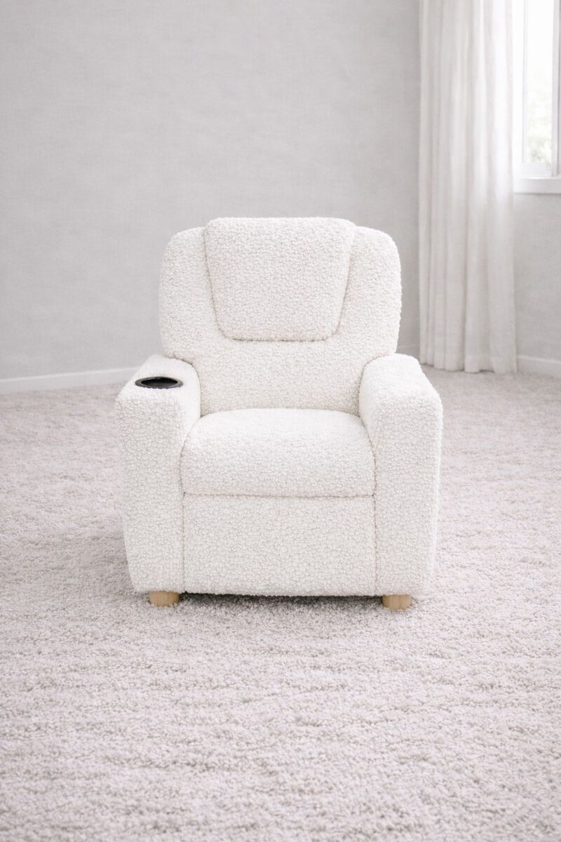 Beige Kid Push-back Recliner image number 1
