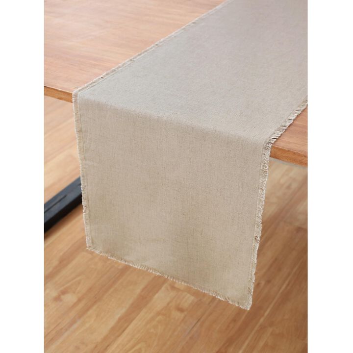 Linen Table Runner - Fringe