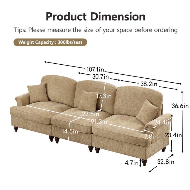Baxpaf Mid-Century Modern Modular Sofa Set image number 9