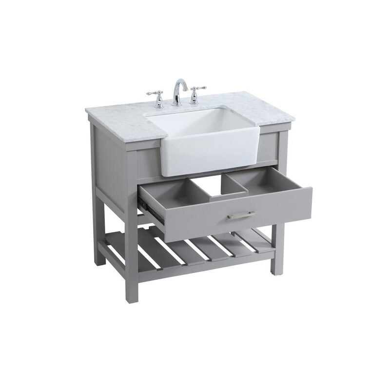 Elegant Kitchen and Bath 36 inch Single bathroom vanity in grey