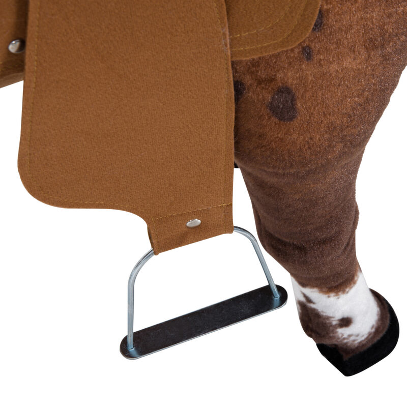 BreeBe Kids Stuffed Ride-On Horse with Realistic Sounds image number 6