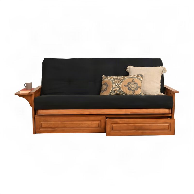 Phoenix Frame-Barbados Finish-Suede Black Mattress-Storage Drawers image number 3