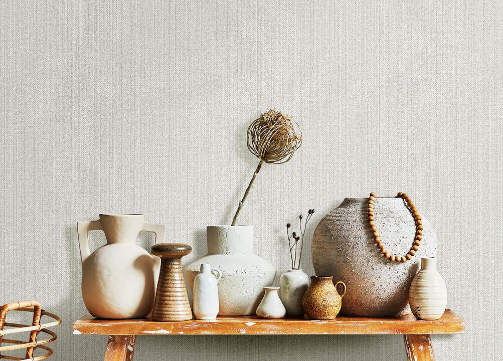 Cottage Chic Verticale Edra Silver Grey Wallpaper 84076