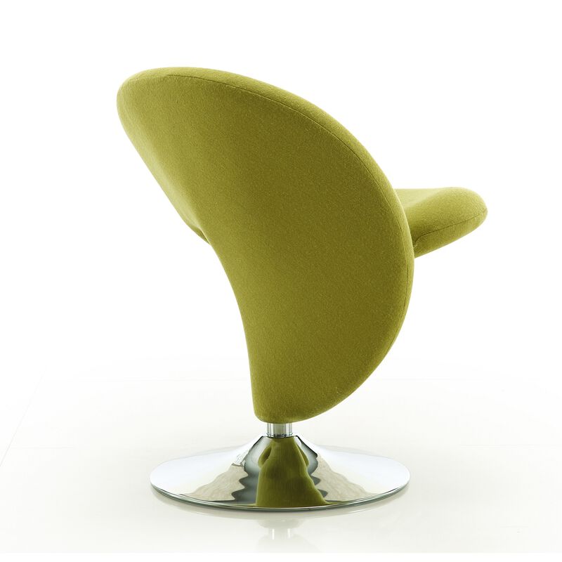 Curl Green Swivel Accent Chair image number 3