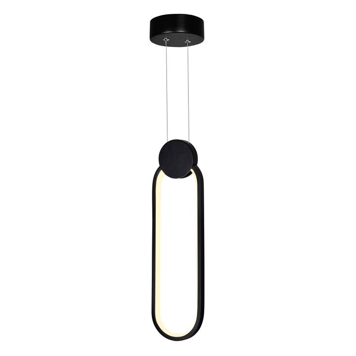 Pulley 4 in LED Black Mini Pendant