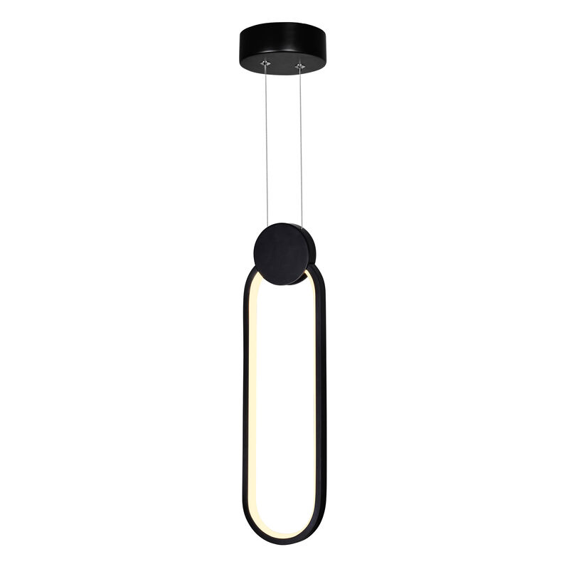 Pulley 4 in LED Black Mini Pendant