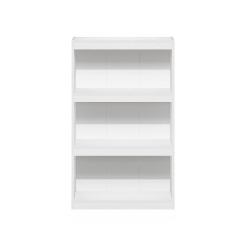 Furinno JAYA Enhanced Home 3-Tier Adjustable Shelf Bookcase, White