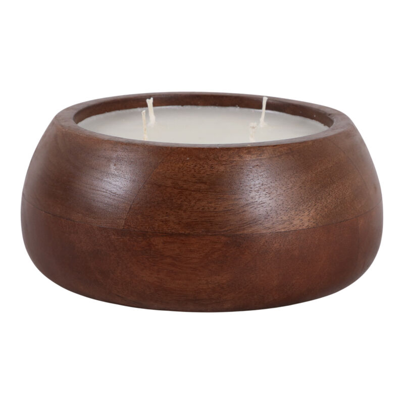 Vanilla Wood Bowl Candle image number 4
