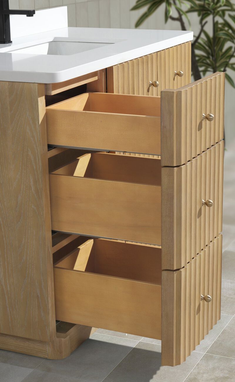 La Jolla 42" Bathroom Vanity Washed Oak image number 8