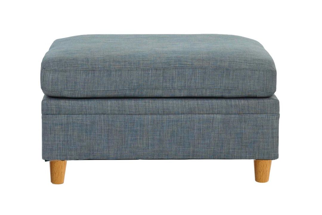 Streamdale Meagan Steel Ottoman in Dorris Fabric