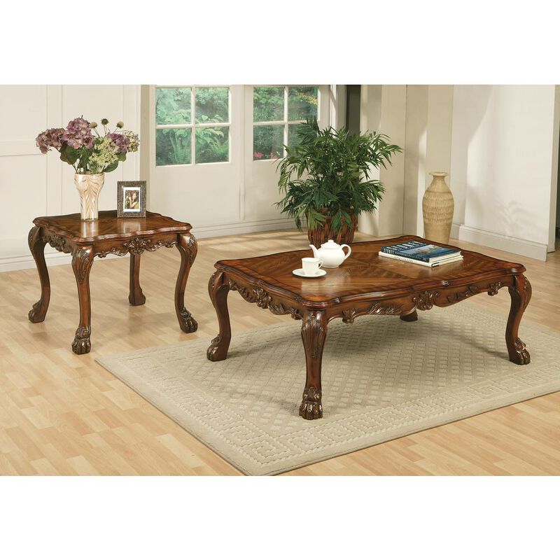 Acme Furniture Coffee Table (Rectangular), Cherry Oak 12165