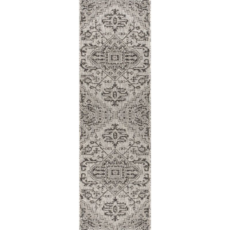 Estrella Bohemian Medallion Textured Weave Indoor/Outdoor Area Rug