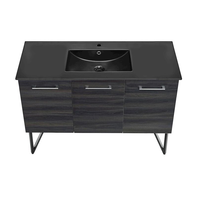Annecy 48" Freestanding Bathroom Vanity in Black Walnut with Sink Top image number 7