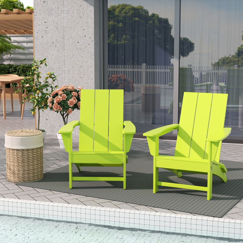 WestinTrends Modern Folding Adirondack Chair (Set of 2)