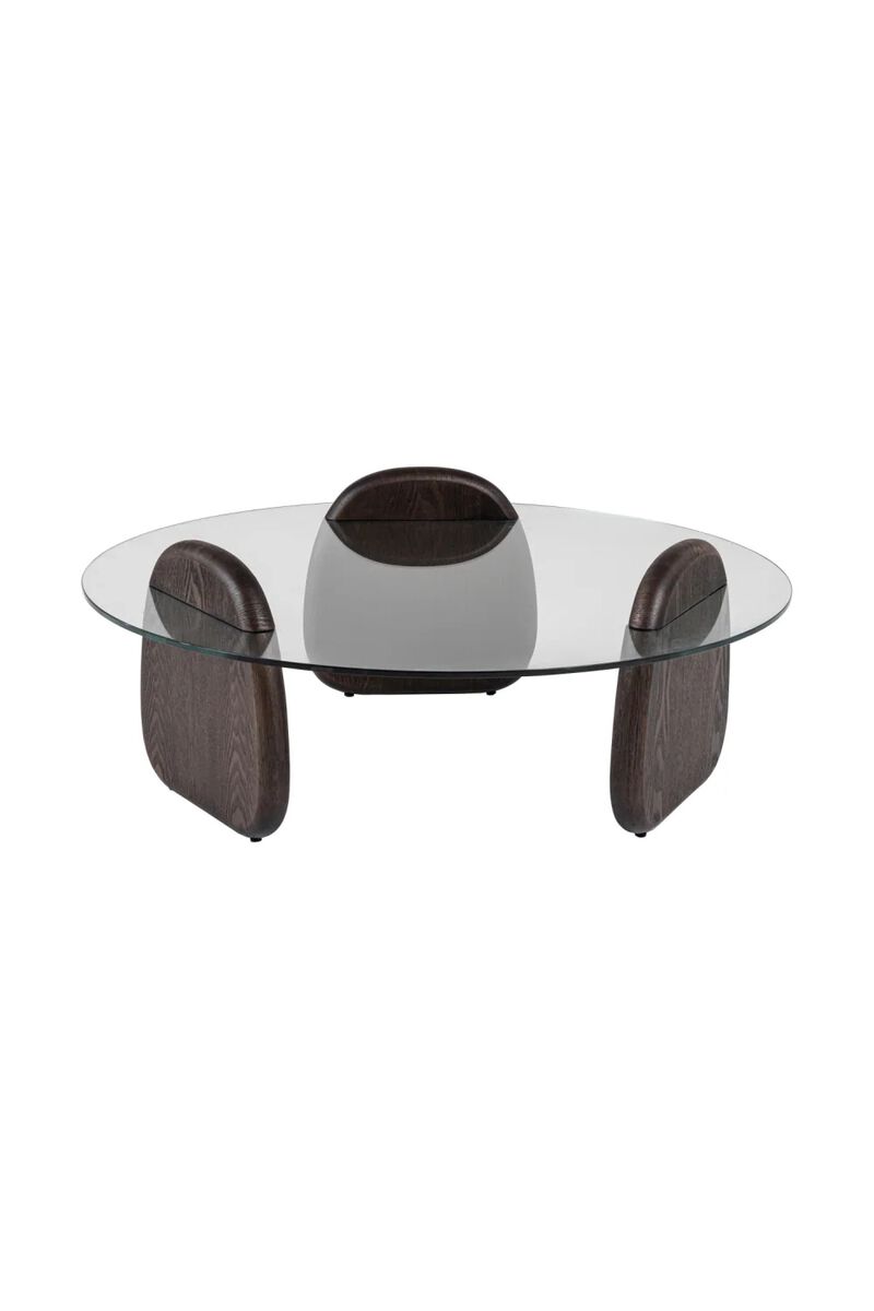 Solid Ash Glass Coffee Table | OROA Modern Buxton image number 2