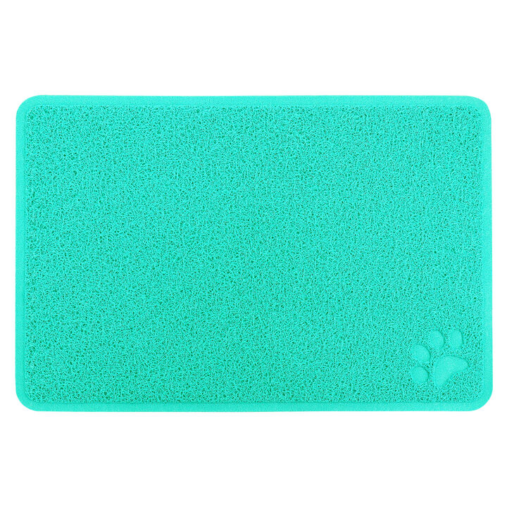 Gibson Everyday Pet Elements 23.6 x 15.75 Inch Paw Print Placemat in Turquoise