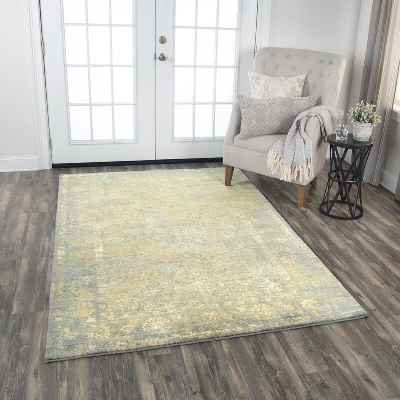 Hybrid Cut Pile Wool/ Tencel Rug, 8' x 10'