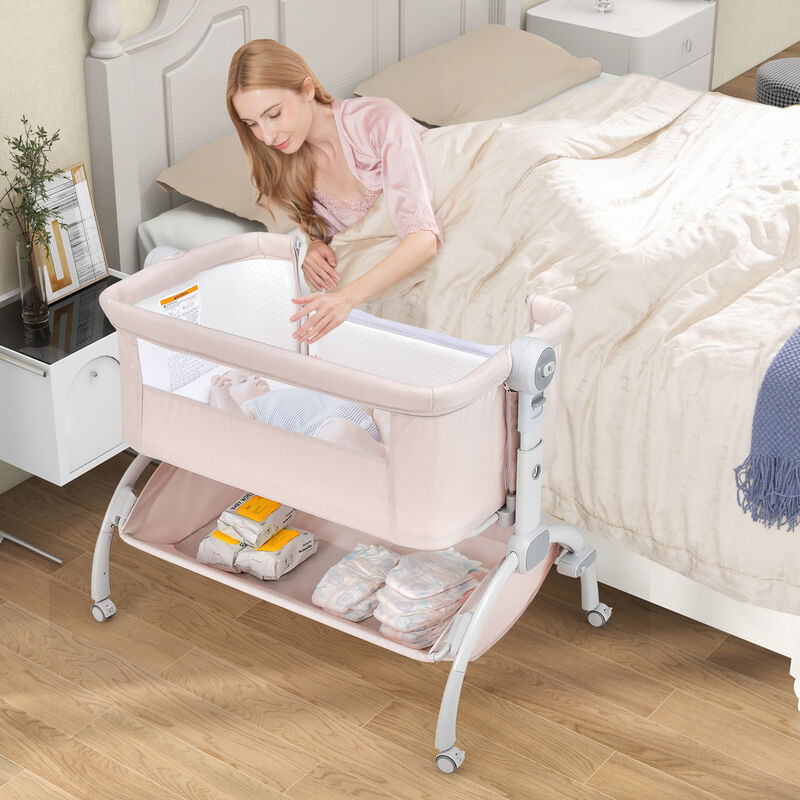 3-in-1 Baby Bassinet with Double-Lock Design and Adjustable Heights image number 1