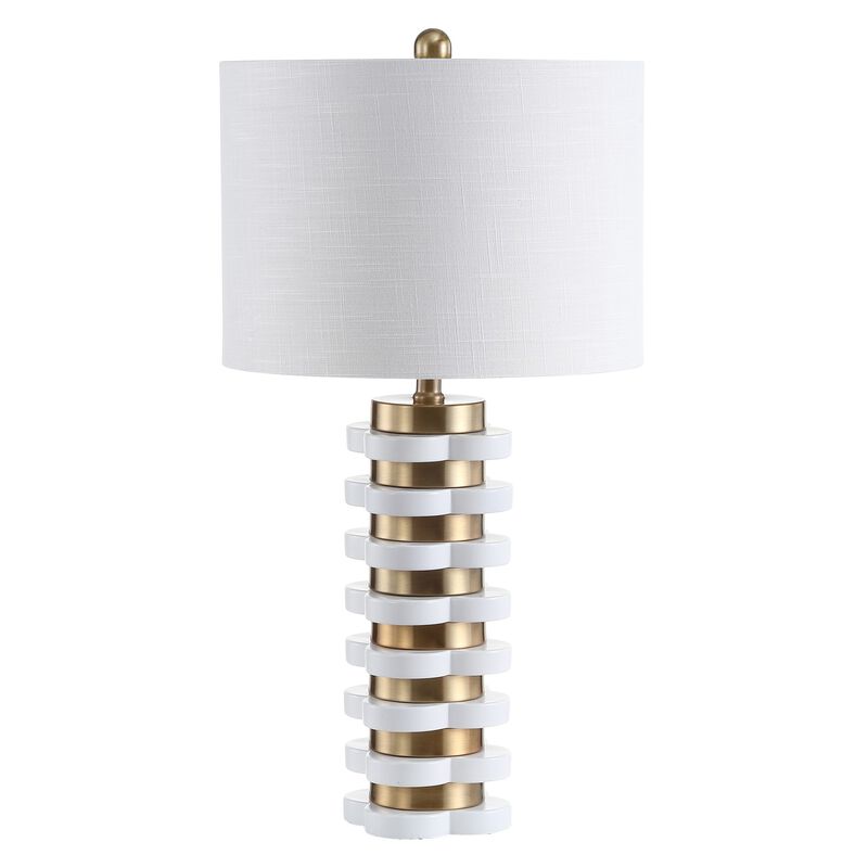 Wellington Quatrefoil Striped Resin LED Table Lamp