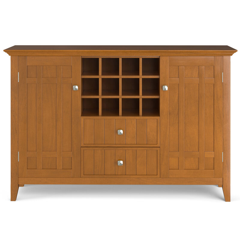 Simpli Home Bedford Sideboard Buffet and Wine Rack image number 2