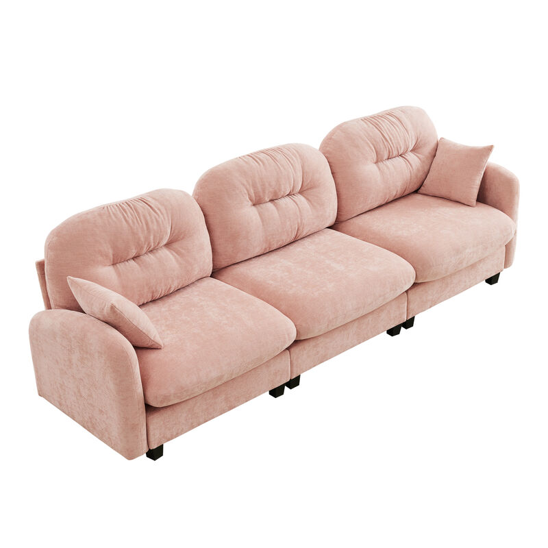 Merax Three-Seate Modular Sectional Couch,Soft Chenille Fabric High-Density Foam image number 0